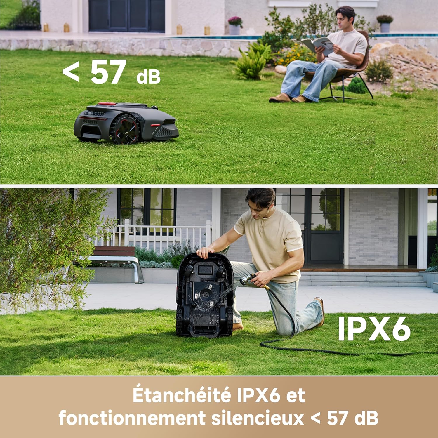 MOVA - LiDAX Ultra - Robot 800 m², IA LiDAR 3D, coupe 5 cm, toutes zones, sécurité animaux, tonte en U - Ultra800
