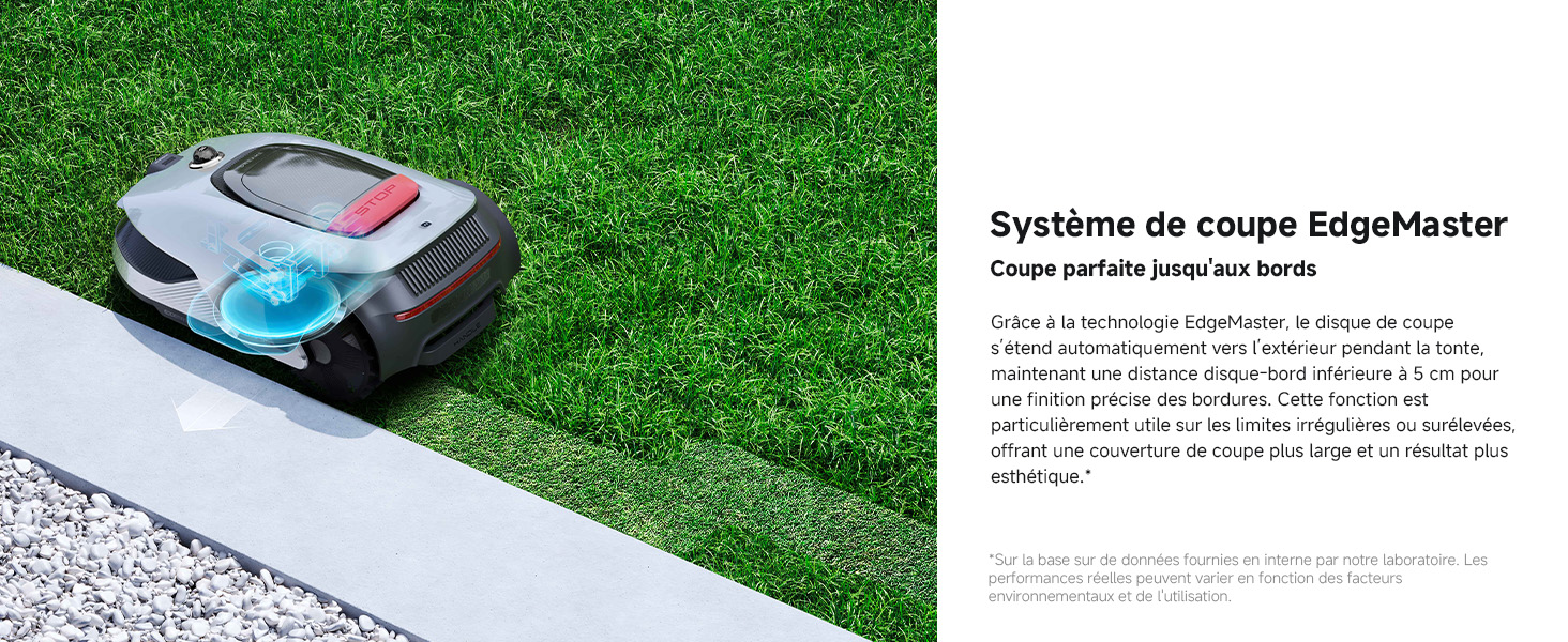 Le texte indique « Système de cirage Meladerm » et une description partielle du produit est visible. Appareil montré sur une surface de gazon vert à l'extérieur.