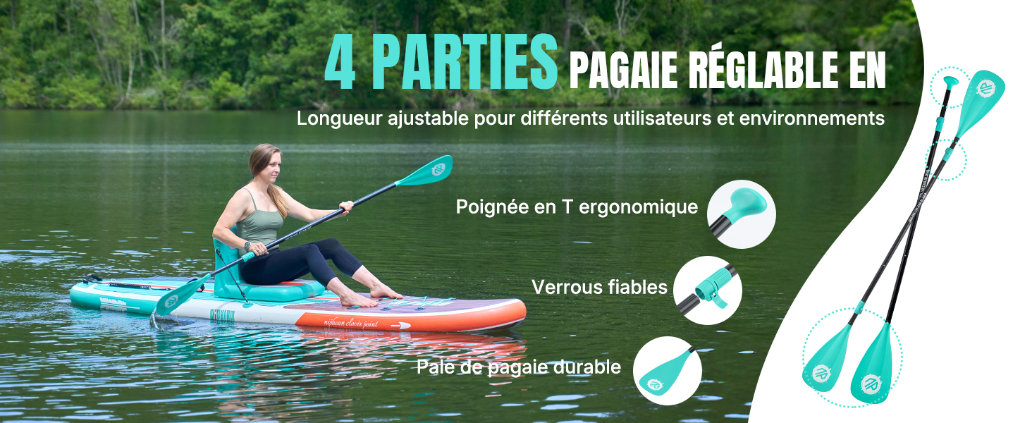 Le texte se lit comme suit : « 4 PARTIES PARQUE REGULIERE EN ». Plusieurs images promotionnelles montrant des activités récréatives et des rassemblements en plein air.