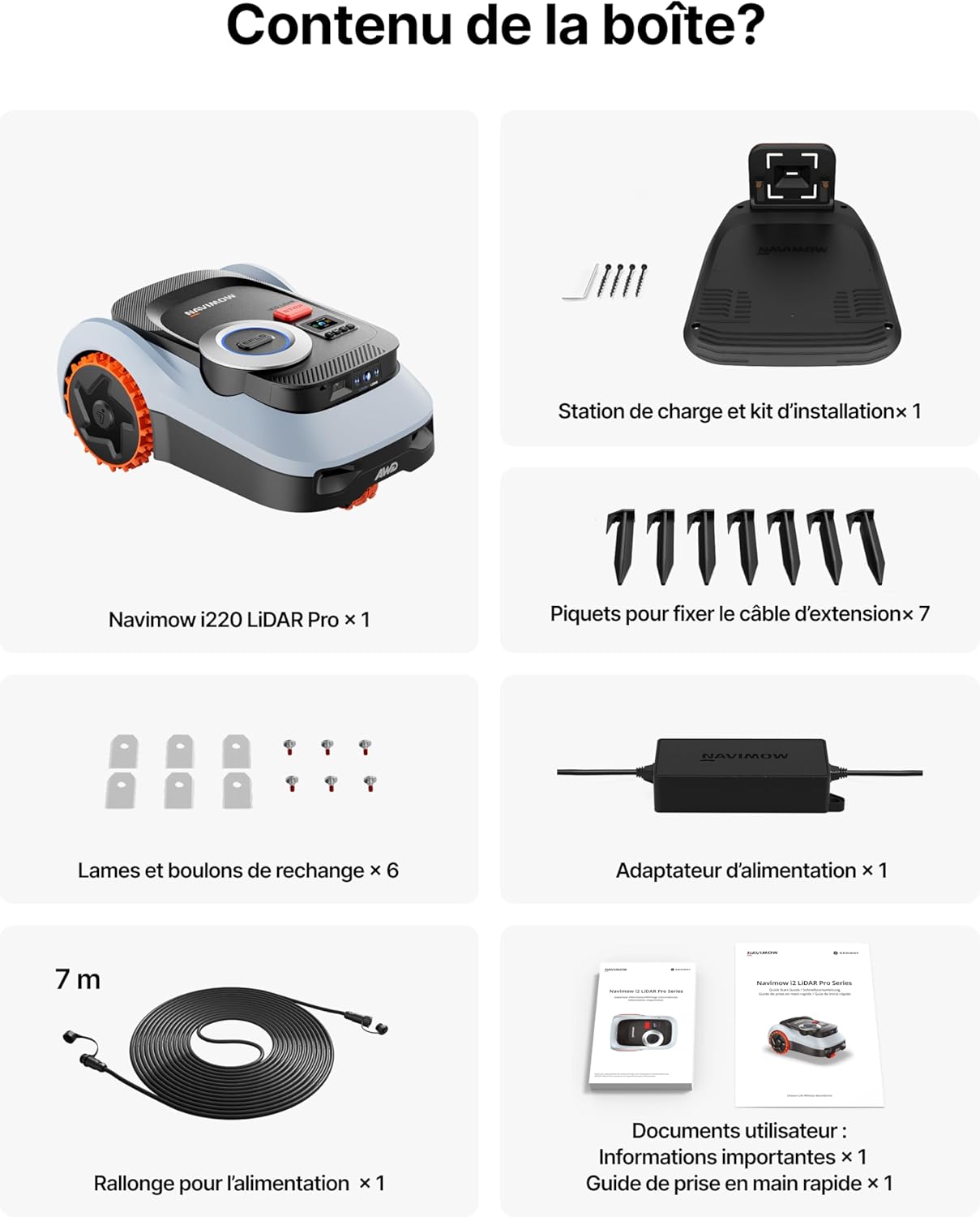 Segway - Navimow i220 LiDAR Pro - Garage M inclus - navigation avancée i220