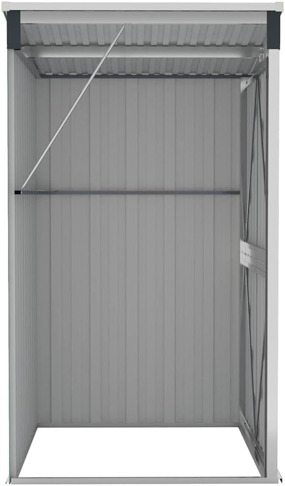 Solivagant Remise de Jardin Murale Anthracite 118x100x178 cm Acier,(22.7 KG)