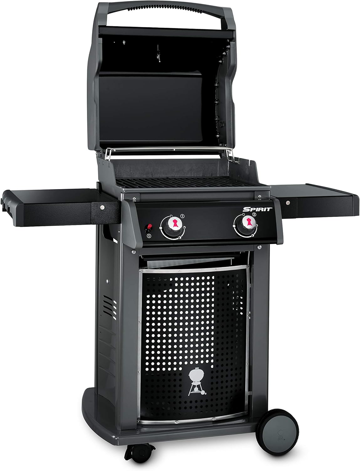 Weber - Spirit II (série E-310) - 60x46 cm - 3 brûleurs, grilles Gourmet, GS4, tablettes, noir/argent