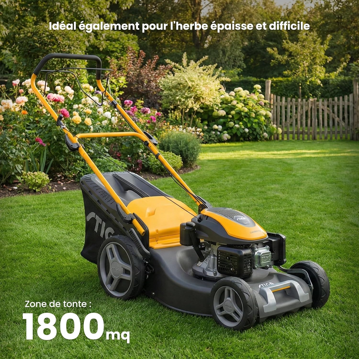 STIGA - Combi 53 S - 51 cm - tondeuse thermique 166 cc, bac 60L, 3-en-1