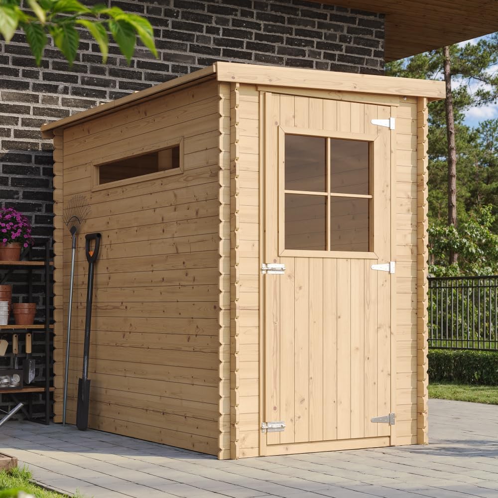 TIMBELA - M306 - abri de jardin bois 2,63m², parois 19mm, fenêtres