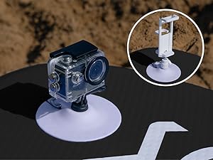 Fixez une caméra de sport à la planche ou utilisez le support pour téléphone portable